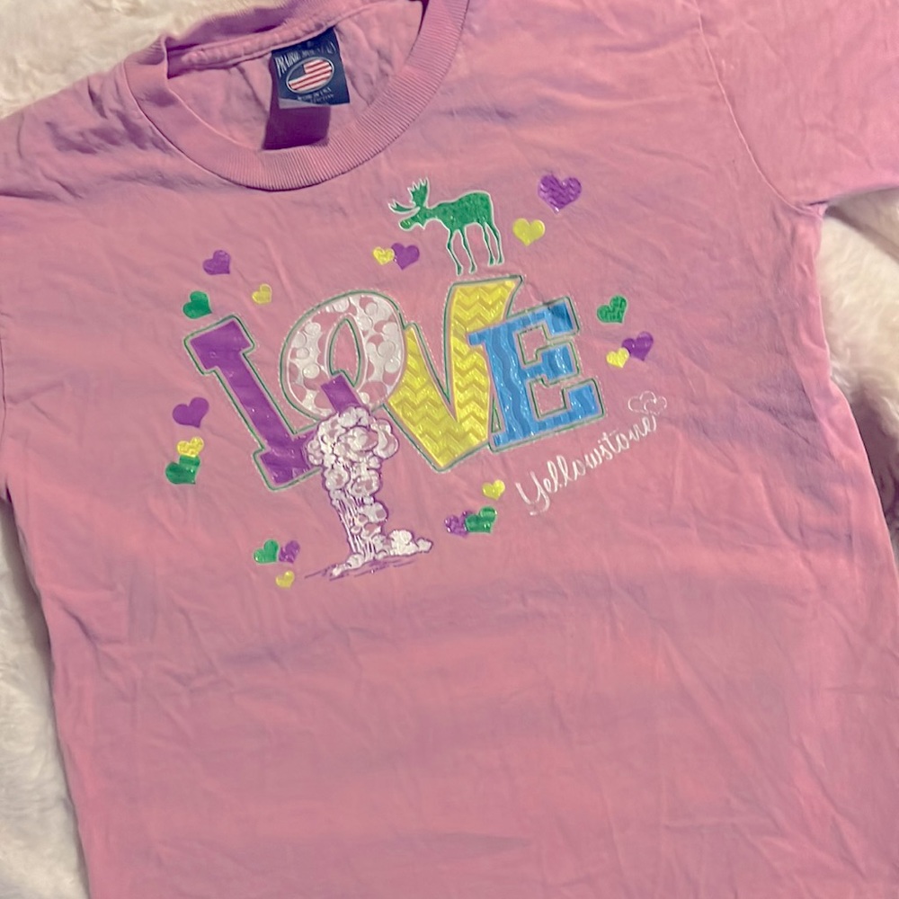 Pink Yellowstone child tee